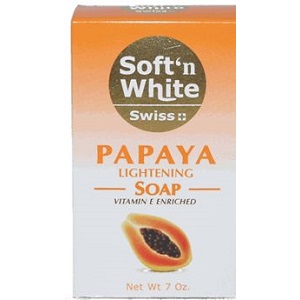 Swiss Soft n White Papaya Lightening Soap 7 Oz 